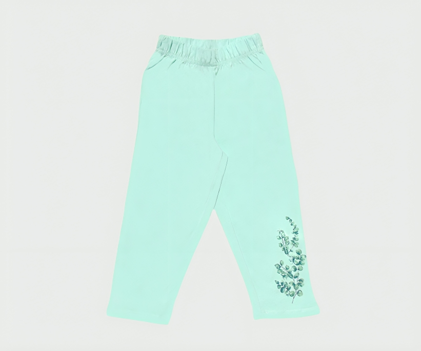 Set Pijama Top Alb Imprimeu