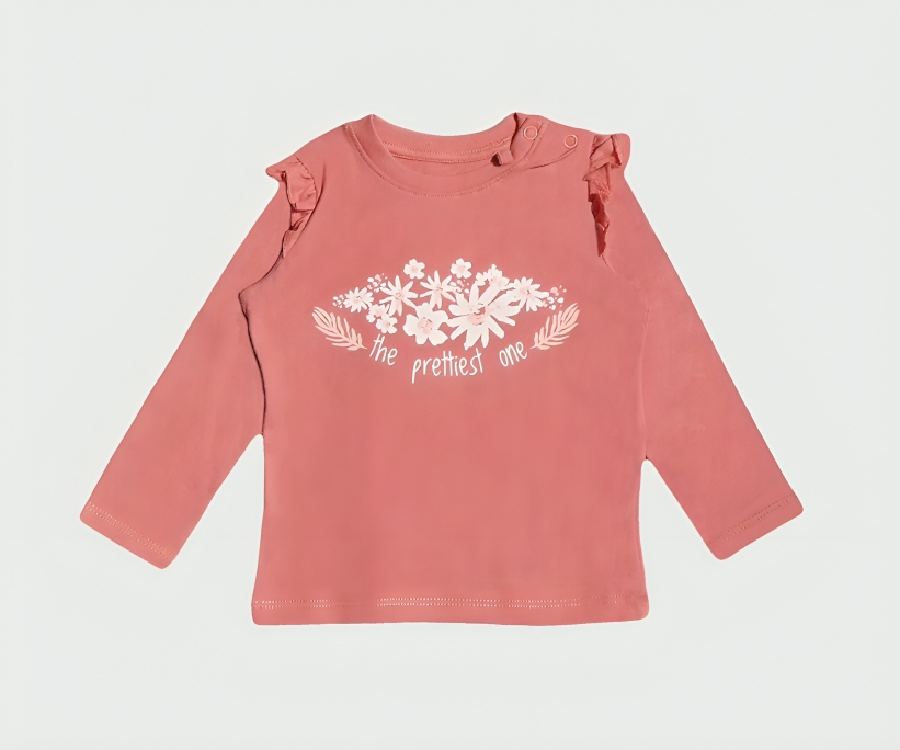 Bluza cu Imprimeu si Volanase