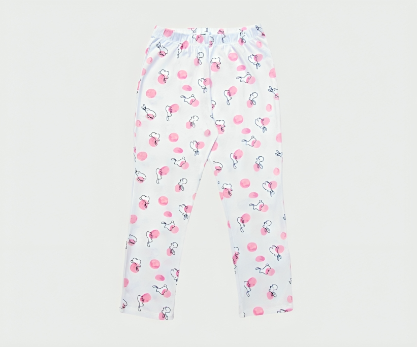 Set Pijama Alba cu Imprimeu