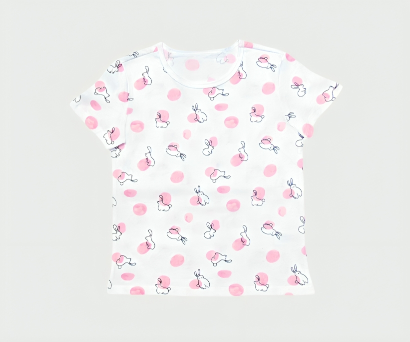 Set Pijama Alba cu Imprimeu