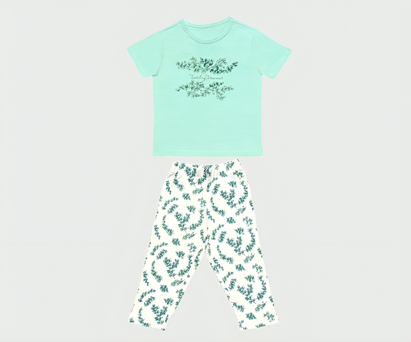 Set Pijama Top Verde