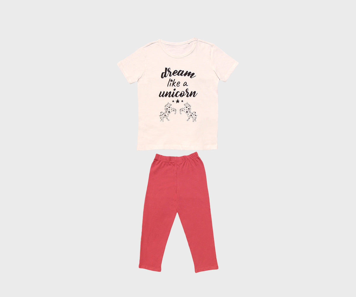 Set Pijama cu Top Alb