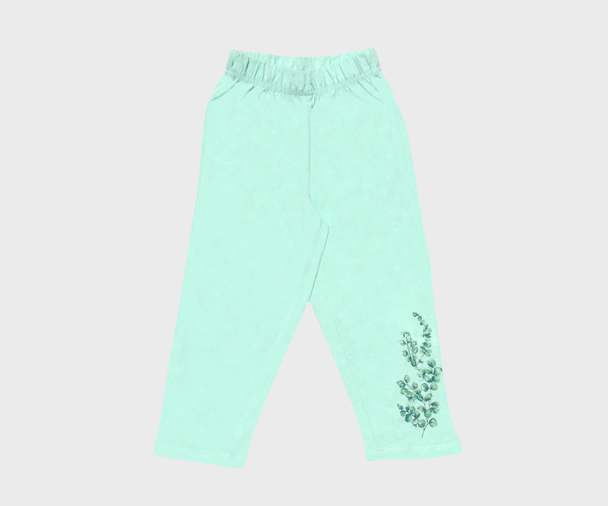 Set Pijama Top Alb Imprimeu