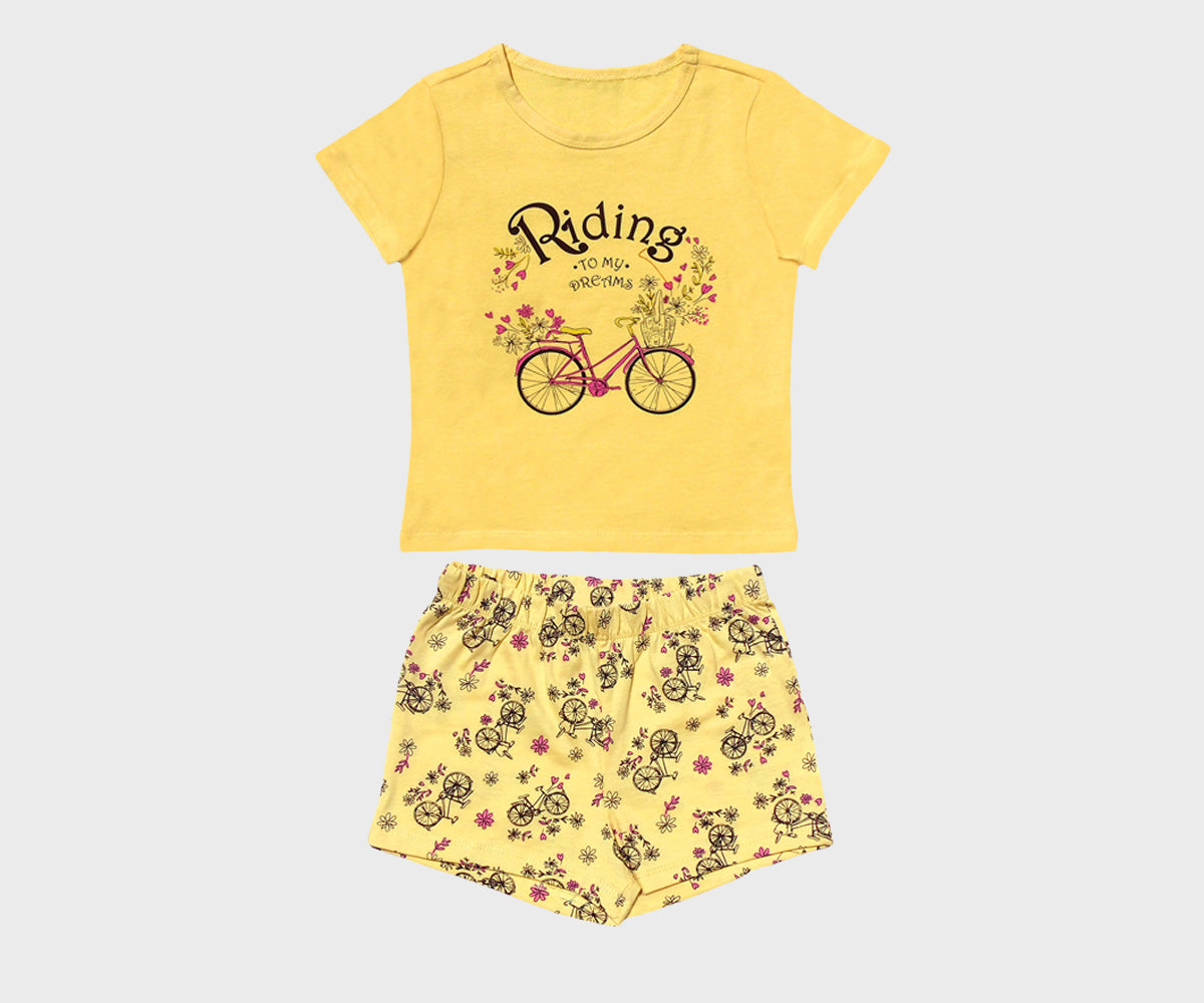 Set Pijama Imprimeu cu Bicicleta