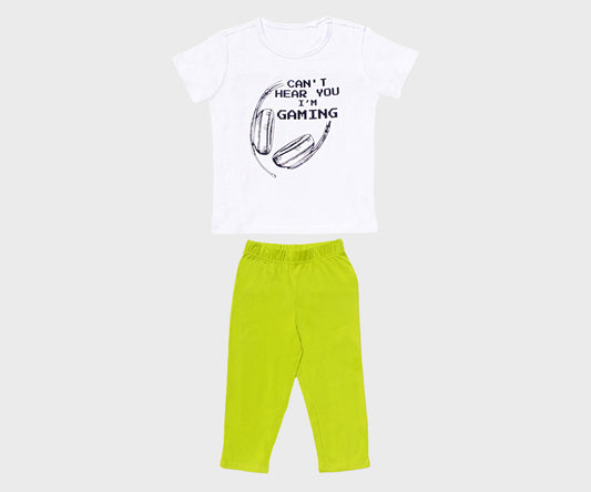 Set Pijama Top Alb